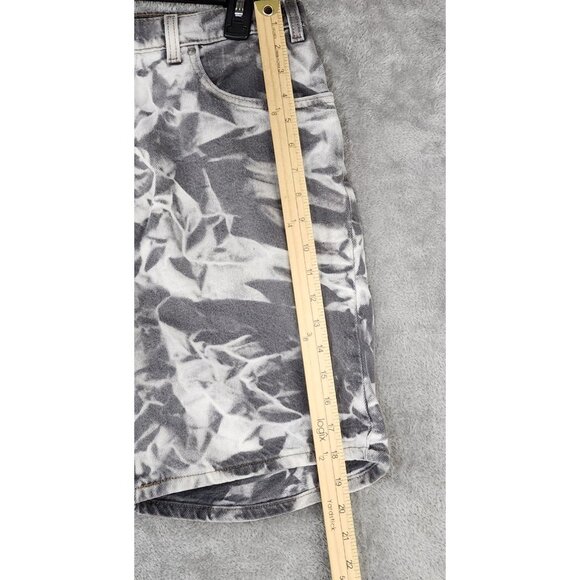 Levis Silver Tab Shorts Mens Size 34 Gray Denim Tie Dye Baggy 90s Vintage USA - Picture 7 of 11